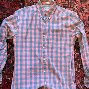 Men’s JCrew size Small Blue and Pink Plaid shirt